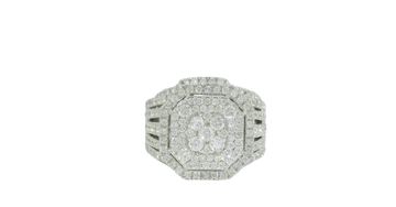 Elegant Diamond - Encrusted Ring - Royal Class Jewels
