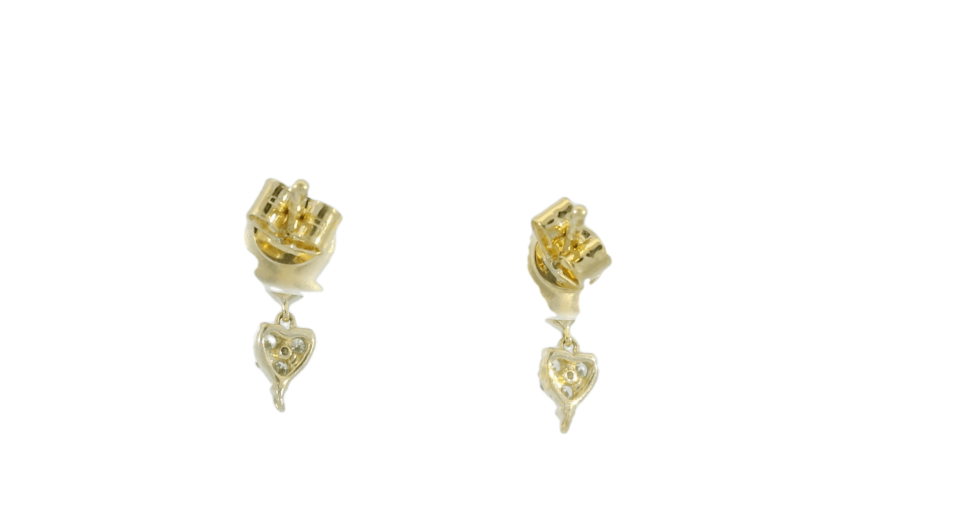 Elegant Heart - Shaped Diamond Earrings - Royal Class Jewels
