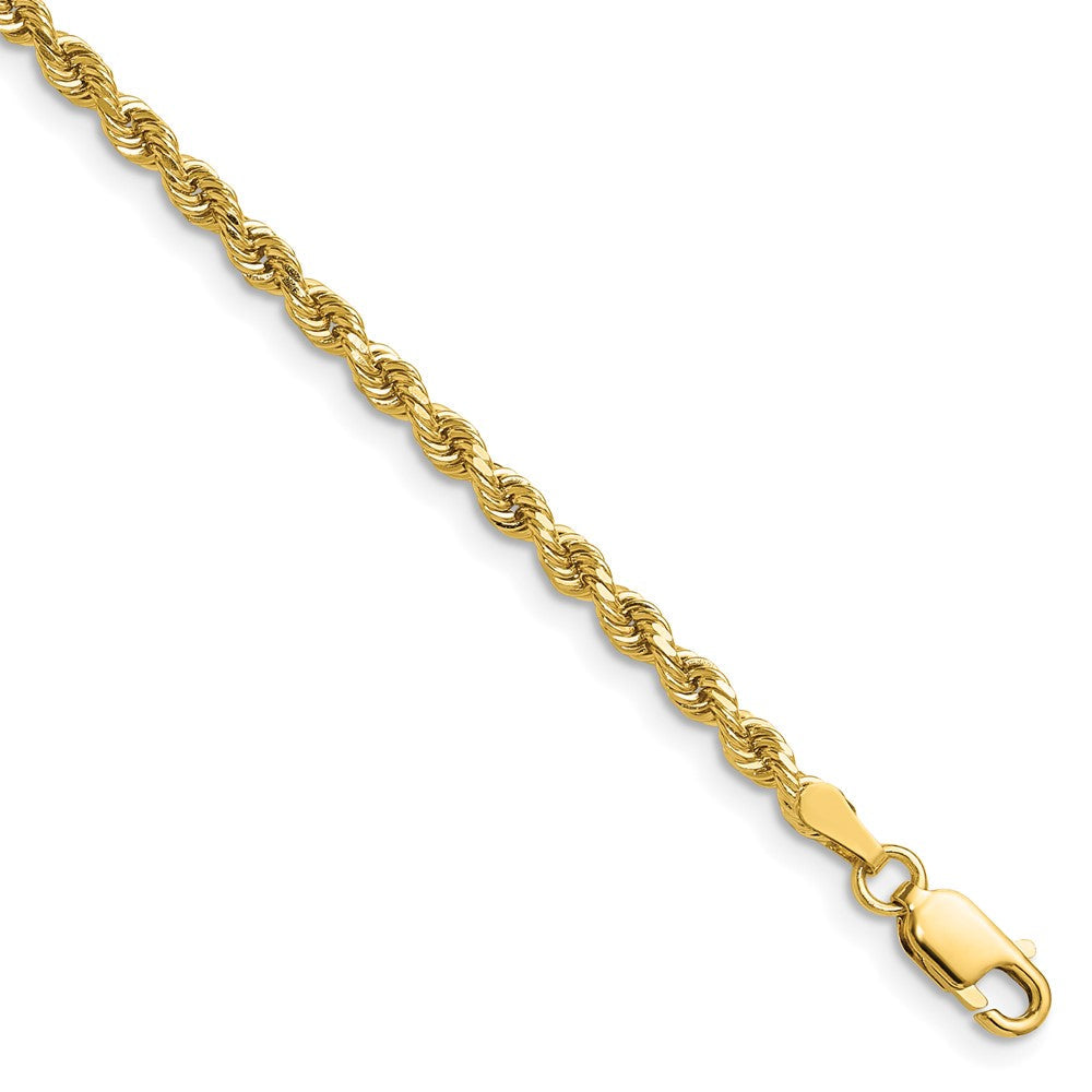 14K 30 inch 2.75mm Diamond-cut Rope with Lobster Clasp Chain
