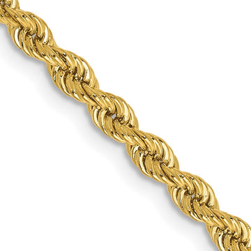 14K 26 inch 2.75mm Regular Rope with Lobster Clasp Chain
