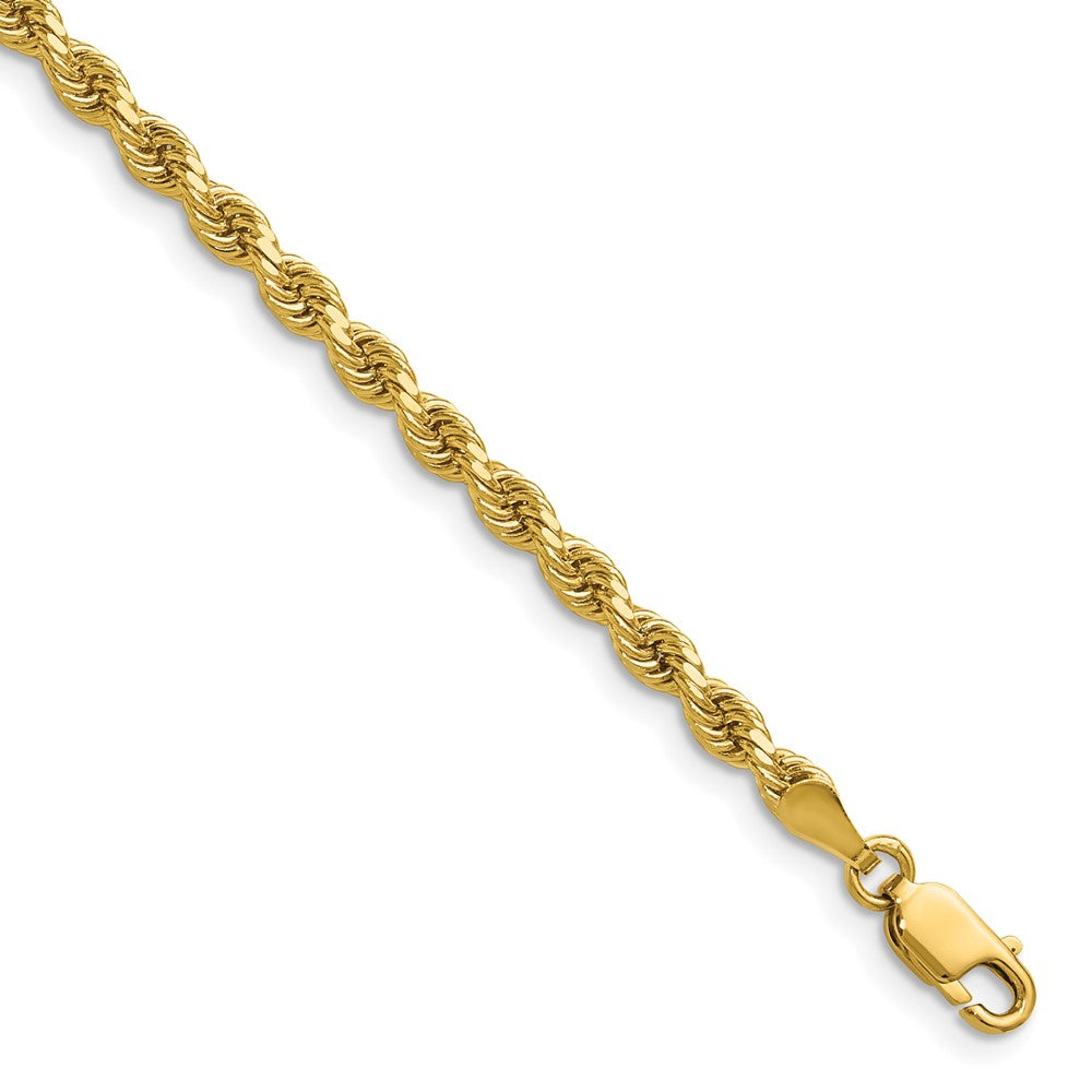 14K 26 inch 3.25mm Diamond-cut Rope with Lobster Clasp Chain