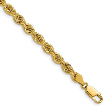 14K 20 inch 5mm Regular Rope with Lobster Clasp Chain