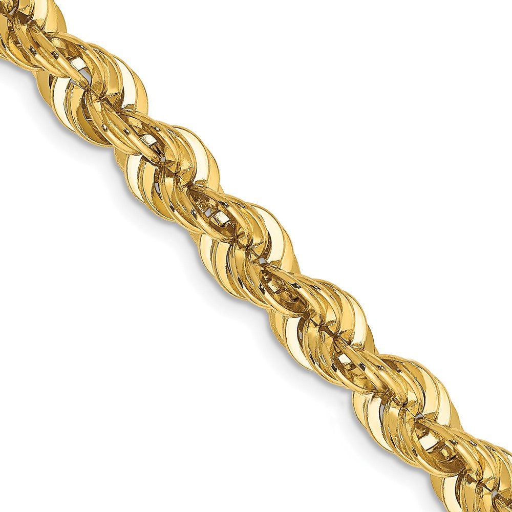 14K 28 inch 6mm Regular Rope with Fancy Lobster Clasp Chain