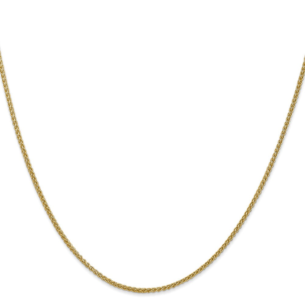 14K Semi-Solid Wheat with Lobster Clasp Chain 1.55mm - Chains