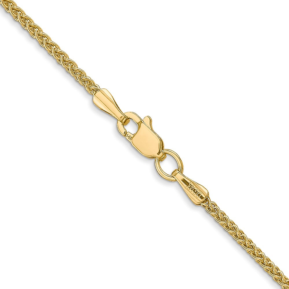 14K Semi-Solid Wheat with Lobster Clasp Chain 1.55mm - Chains