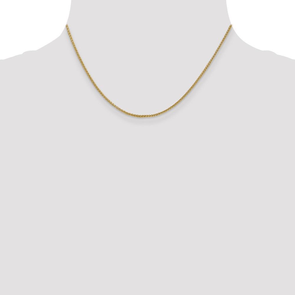14K Semi-Solid Wheat with Lobster Clasp Chain 1.55mm - Chains