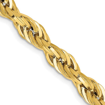 14K 26 inch 5.4mm Semi Solid Rope with Lobster Clasp Chain
