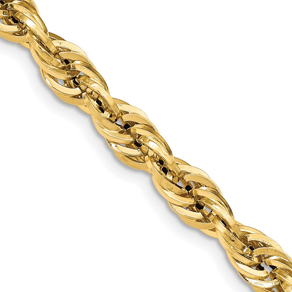 14K 20 inch 7mm Semi Solid Rope with Lobster Clasp Chain