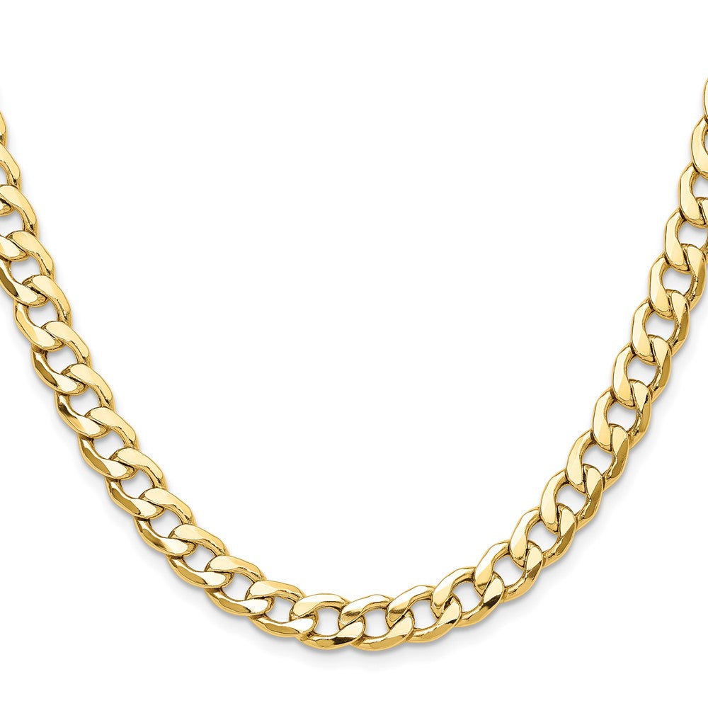 14k Semi-Solid Curb Chain 7.5mm - Chains