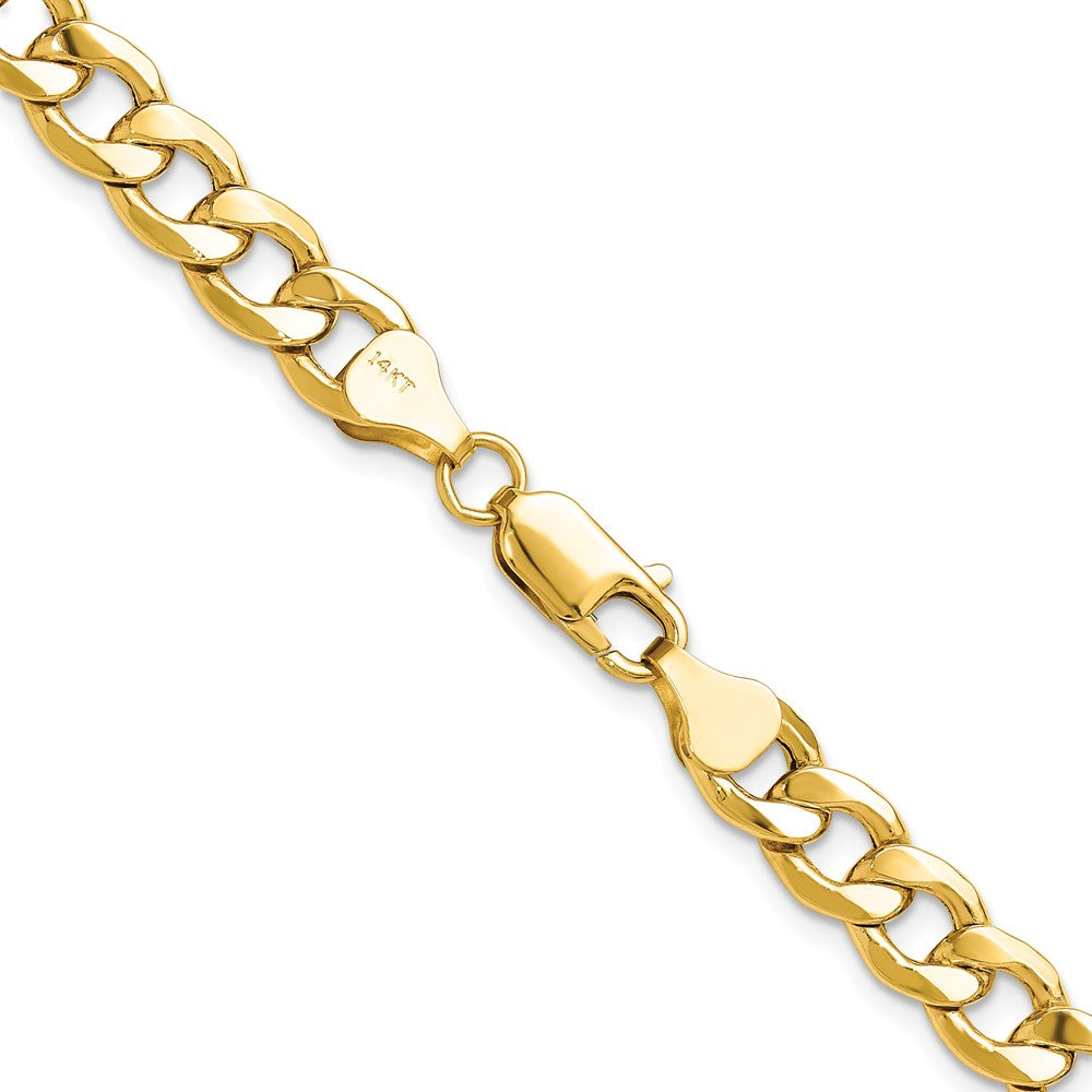 14k Semi-Solid Curb Chain 7.5mm - Chains