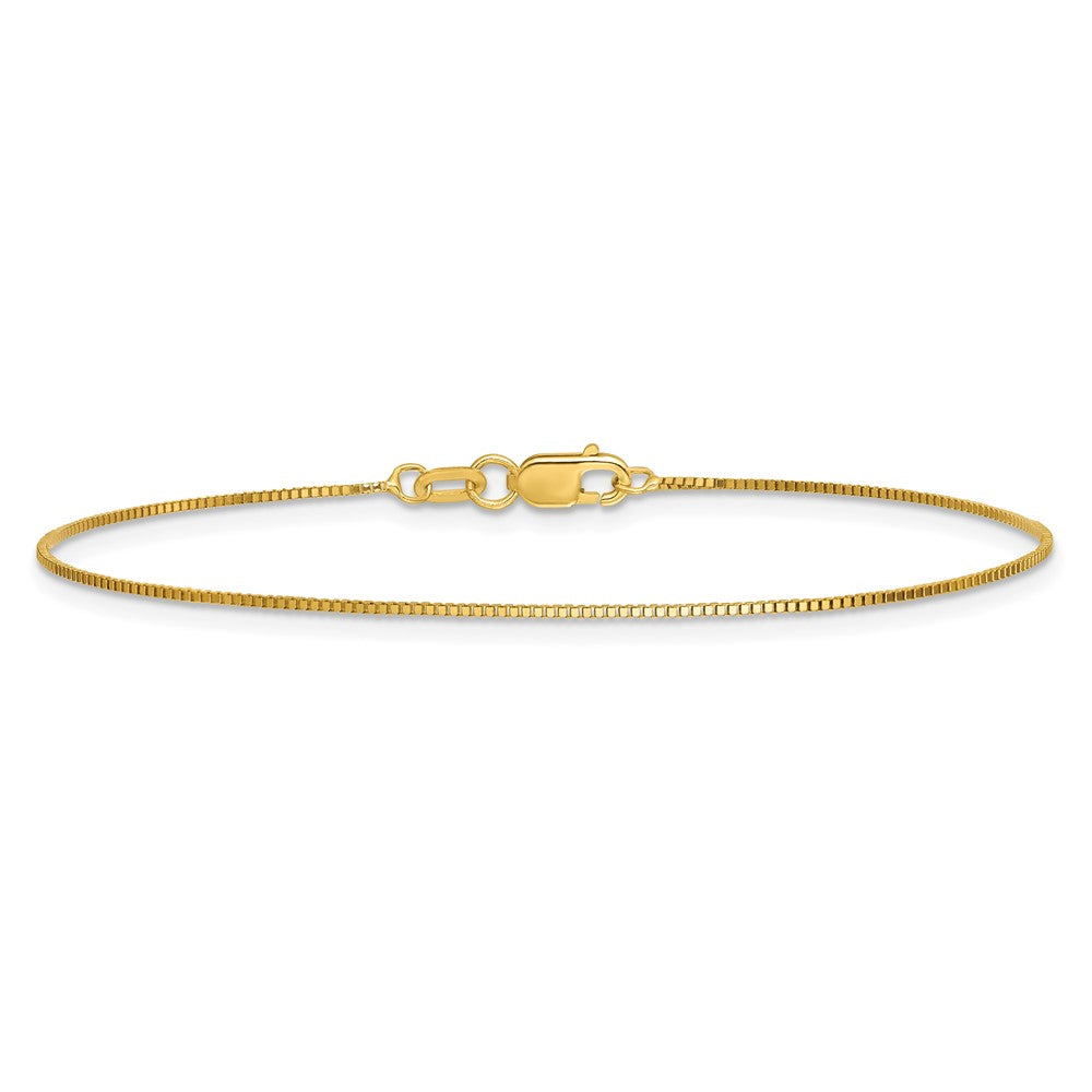 14K . Box with Lobster Clasp Bracelet 0.7mm - Bracelets