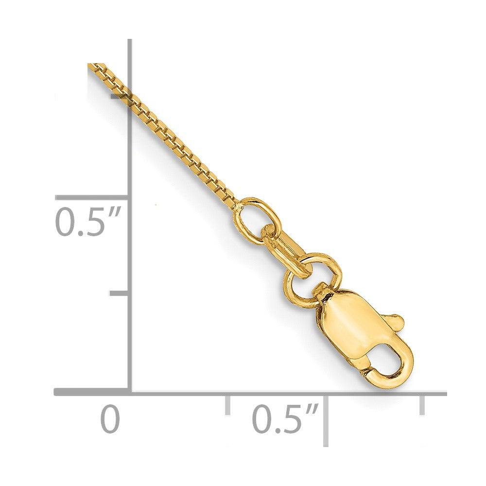 14K . Box with Lobster Clasp Bracelet 0.7mm - Bracelets