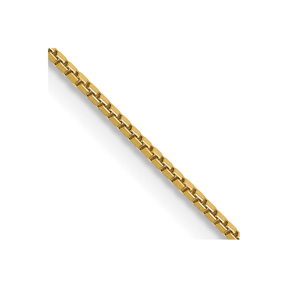 14K 28 inch .9mm Box with Spring Ring Clasp Chain