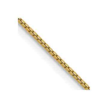 14K 24 inch .9mm Box with Spring Ring Clasp Chain