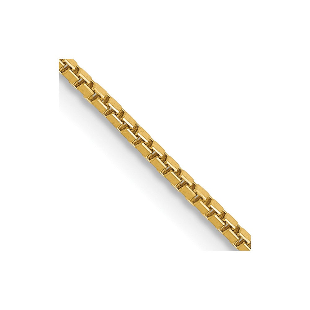 14K 22 inch 1.05mm Box with Lobster Clasp Chain