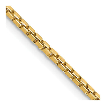 14K 22 inch 1.5mm Box with Lobster Clasp Chain