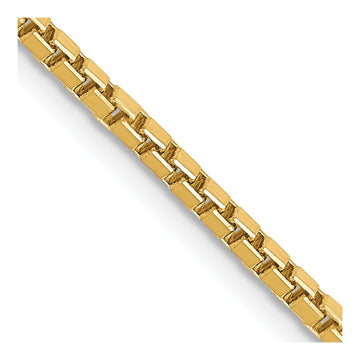 14K 24 inch 1.9mm Box with Lobster Clasp Chain