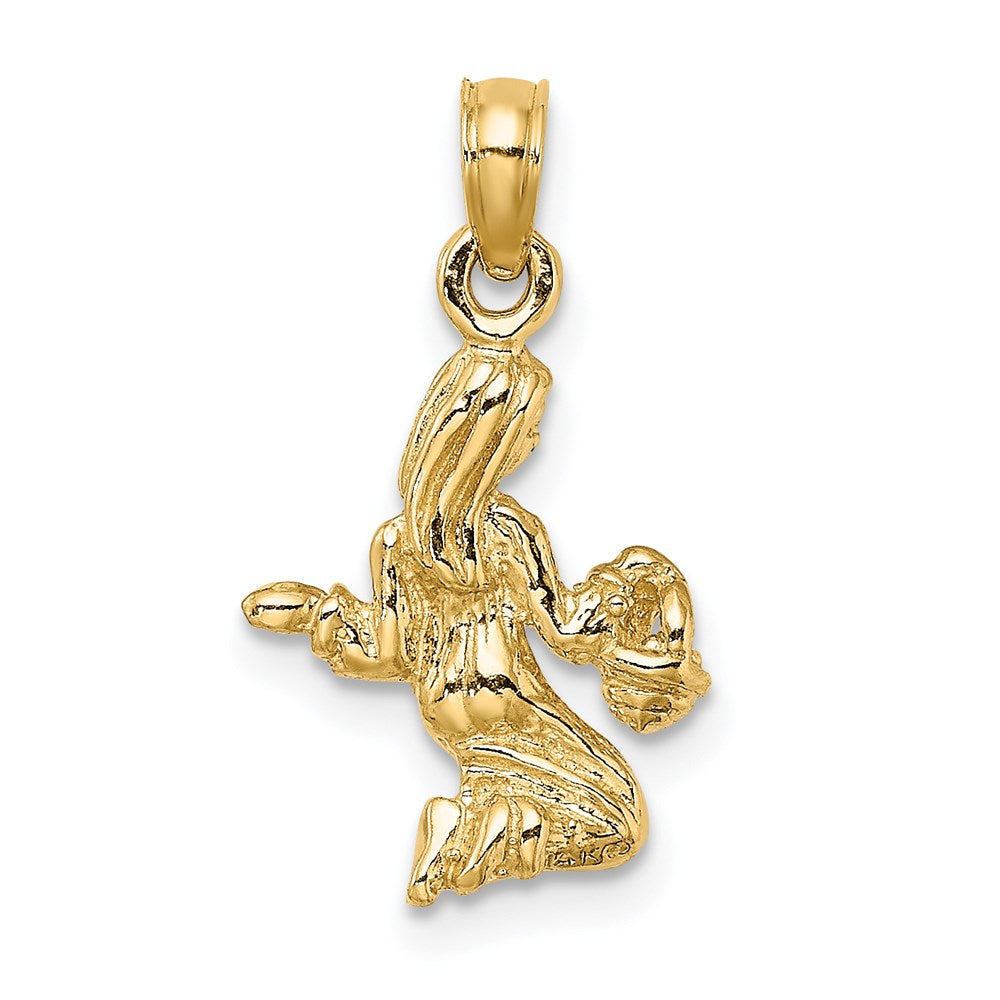 14k 3-D Virgo Zodiac Charm 11.65mm - Chains