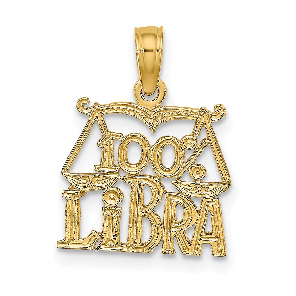 14K 100% LIBRA Zodiac Charm 12.8mm - Chains