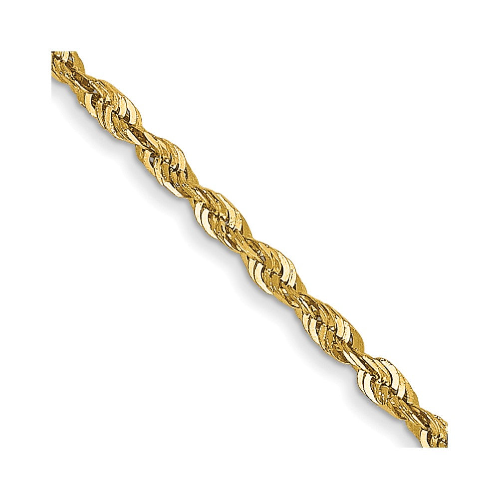 14K 24 inch 1.5mm Ultra Diamond-cut Rope with Lobster Clasp Chain