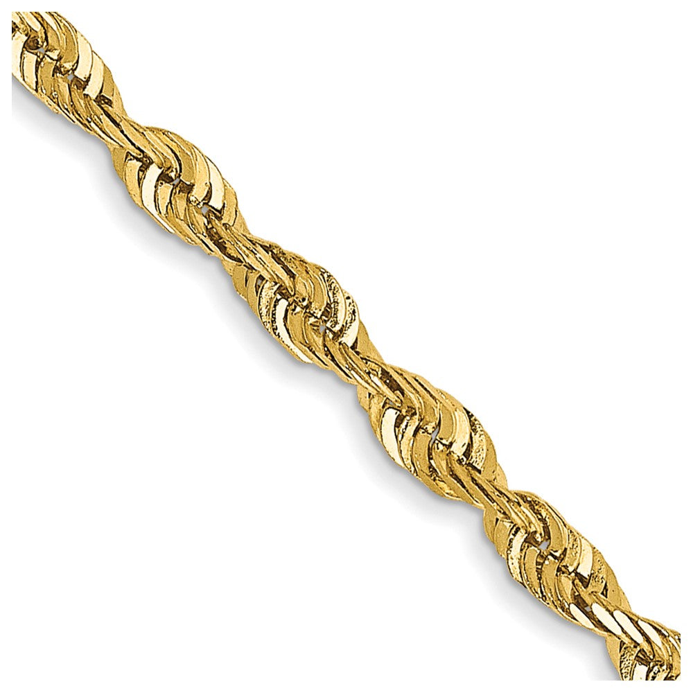 14K 20 inch 2.25mm Ultra Diamond-cut Rope with Lobster Clasp Chain