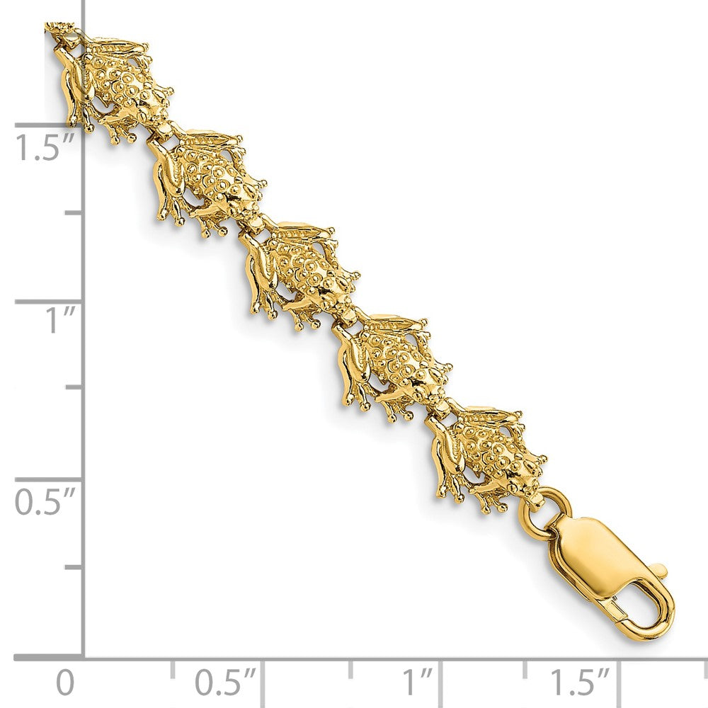 14k Polished Frog Bracelet 8.4mm - Bracelets
