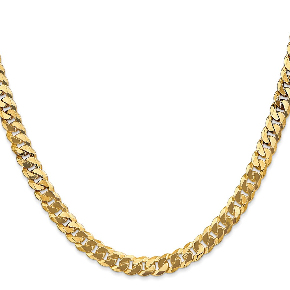 14K Flat Beveled Curb with Lobster Clasp Chain 6.25mm - Chains