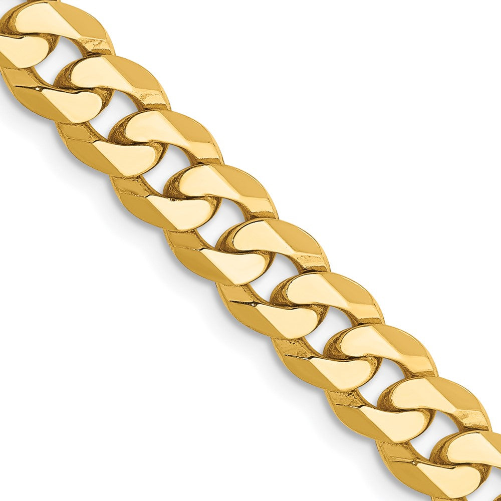 14K Flat Beveled Curb with Lobster Clasp Chain 6.25mm - Chains