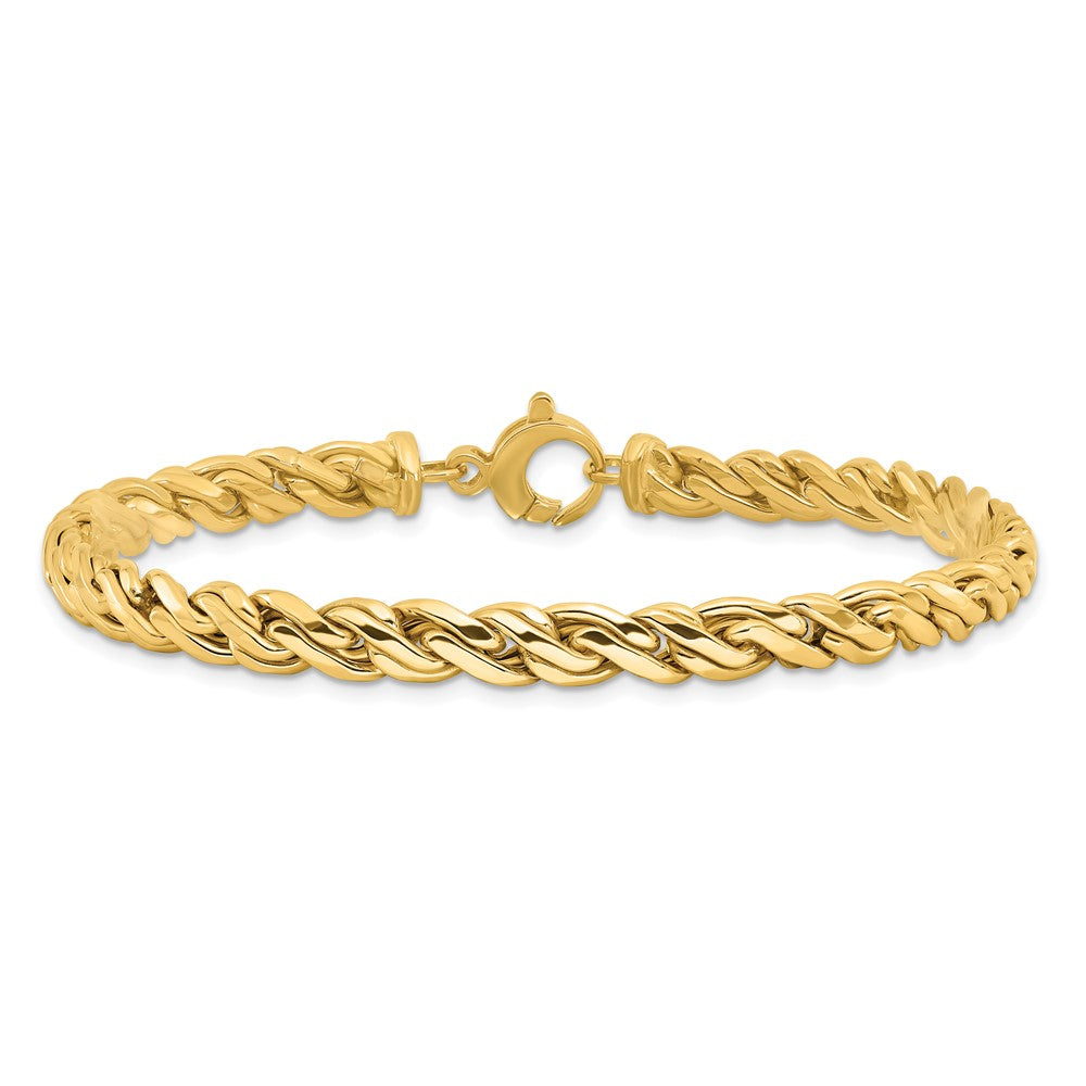 14K Polished Fancy Twist Bracelet 8.25mm - Bracelets