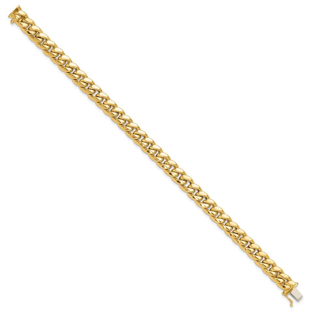 14K Polished Curb Link Mens Bracelet 8.9mm - Anklets