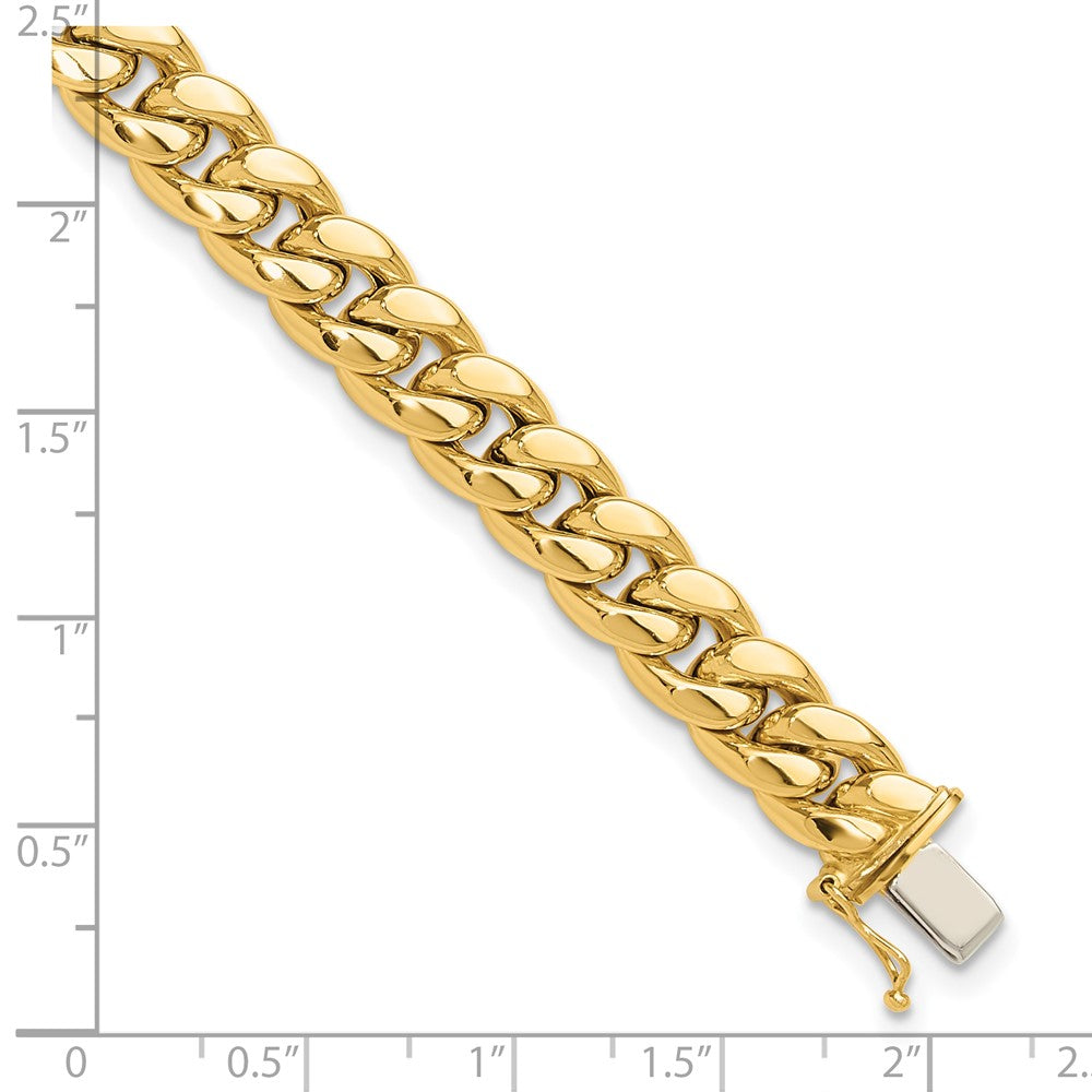14K Polished Curb Link Mens Bracelet 8.9mm - Anklets