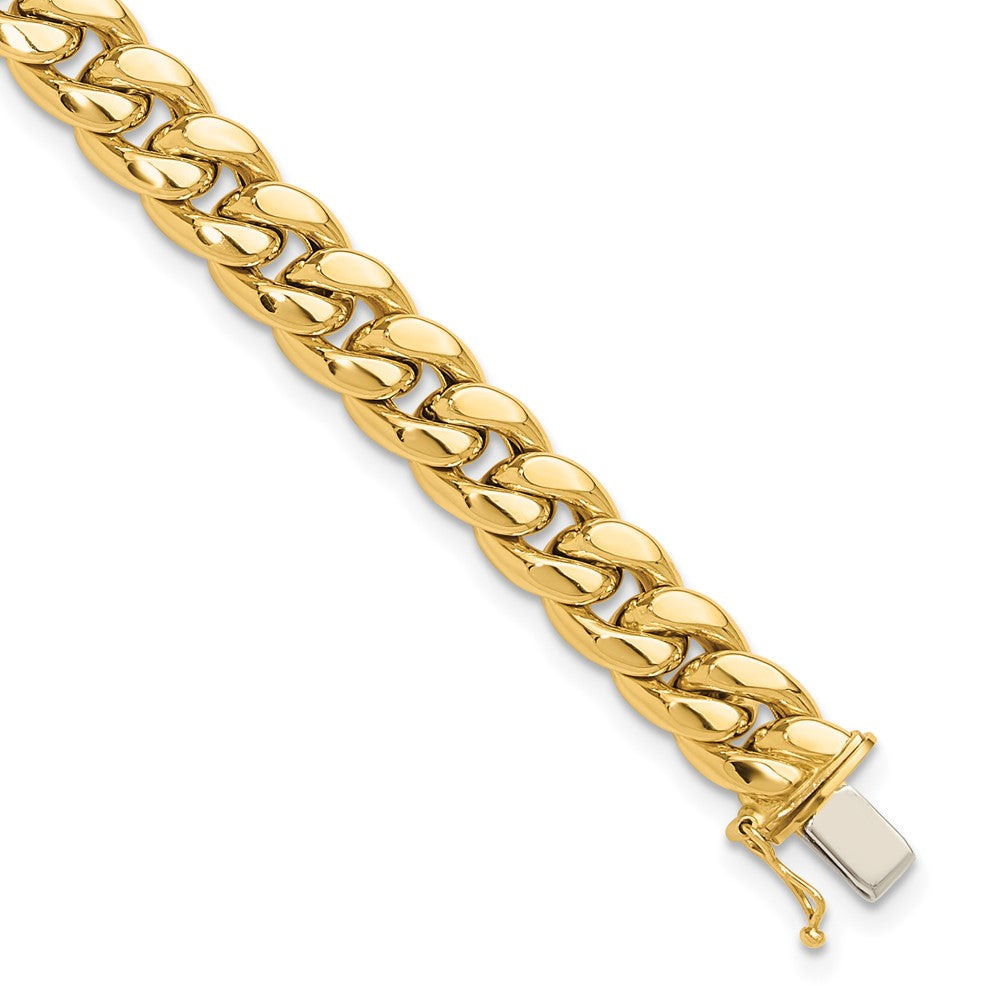 14K Polished Curb Link Mens Bracelet 8.9mm - Anklets