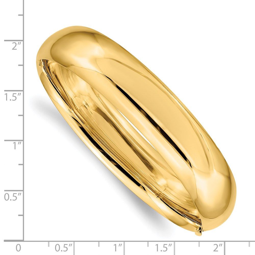 14k 9/16 High Polished Hinged Oval Bangle Bracelet 14.5mm - Bracelets