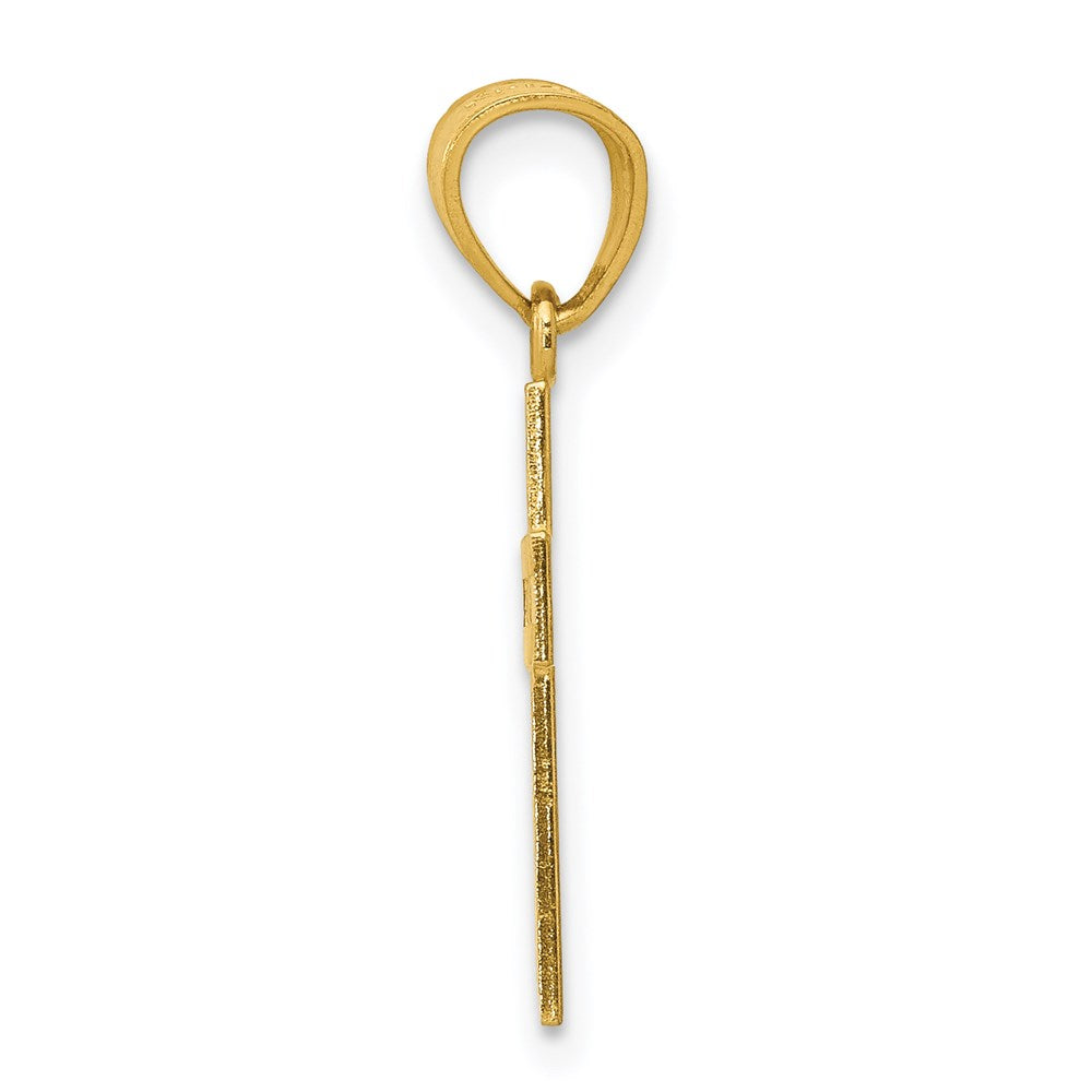 14k Diamond-cut Cross w/X Center Pendant 9.95mm - Chains