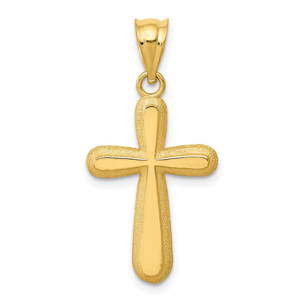 14k Polished Cross Pendant 13.93mm - Chains