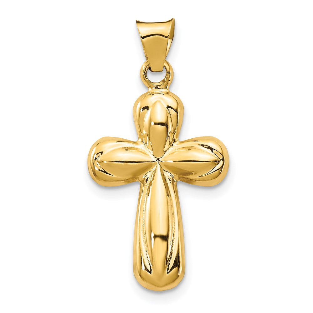 14k Polished Stamping Cross Pendant 13.86mm - Chains
