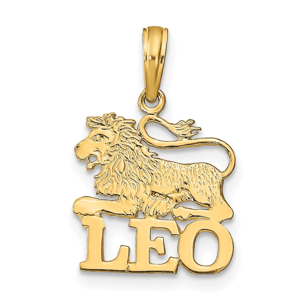 14K LEO Zodiac Charm 13.4mm - Chains