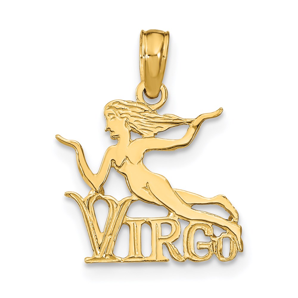 14K VIRGO Zodiac Charm 13.7mm - Chains