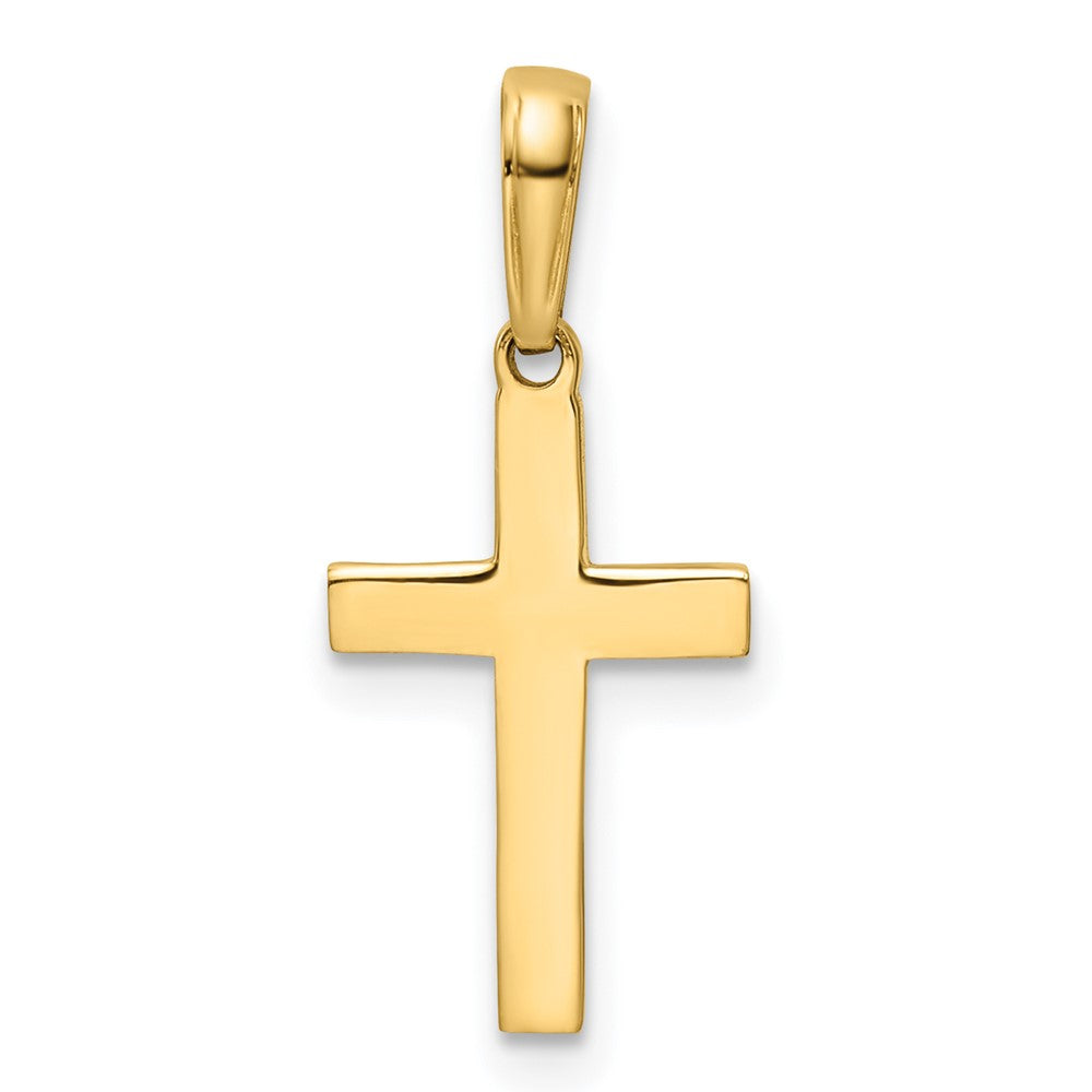 14K w/Rhodium D/C Cross Pendant 9.73mm - Chains