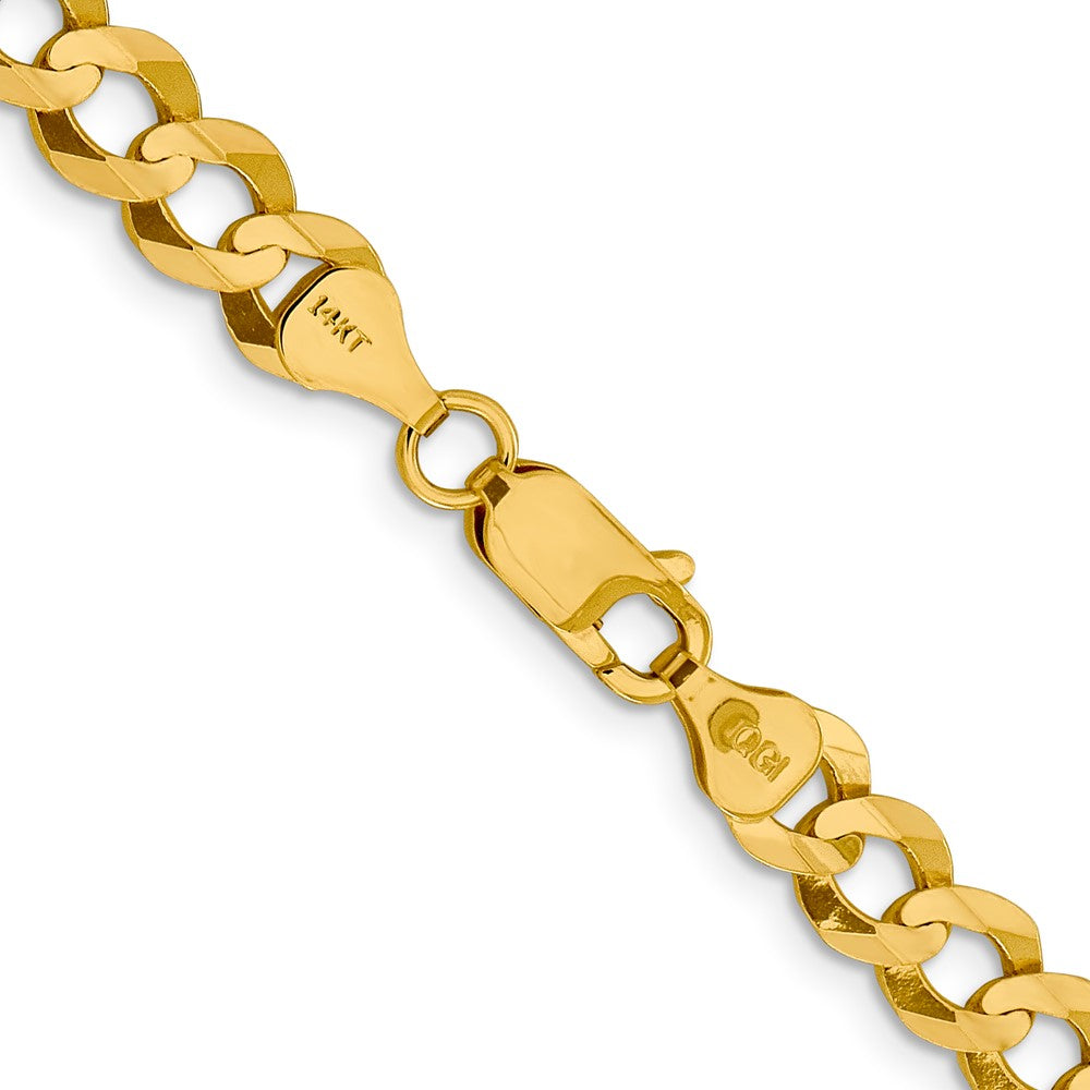 14K Lightweight Flat Cuban with Lobster Clasp Chain 7.2mm - Chains