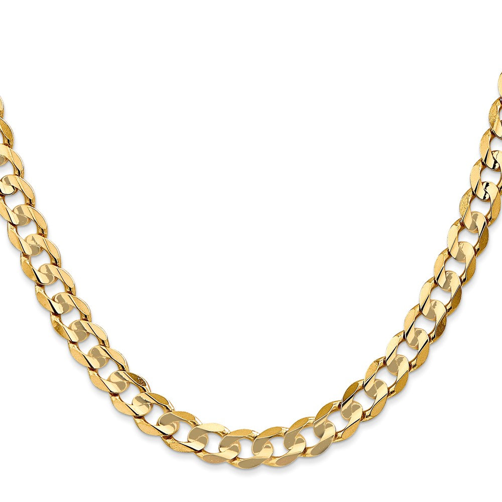 14K Open Concave Curb with Lobster Clasp Chain 6.75mm - Chains