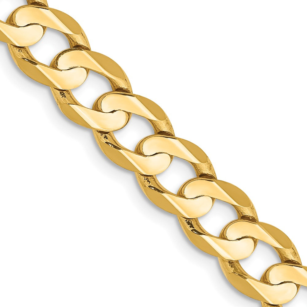 14K Open Concave Curb with Lobster Clasp Chain 6.75mm - Chains