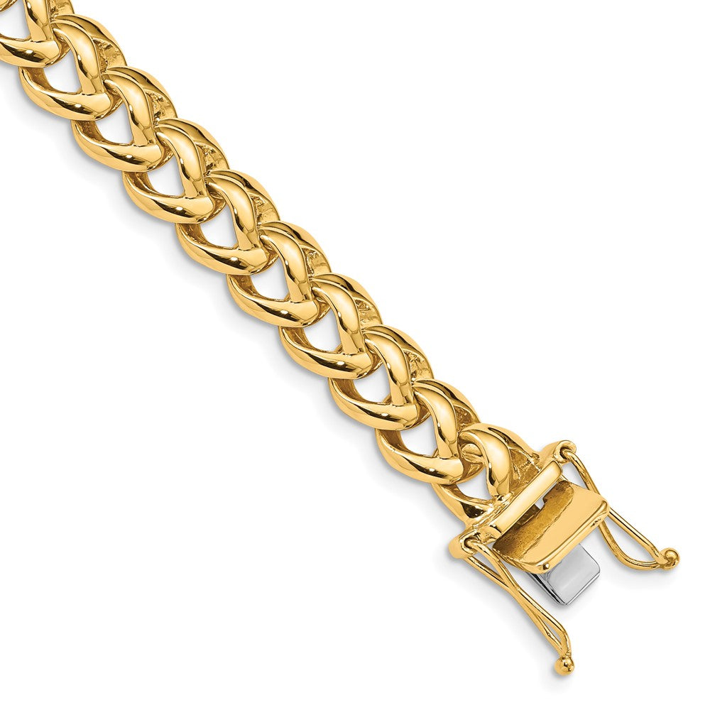 14K Hand Polished Fancy Link with Fancy Lobster Clasp Chain 8.6mm - Chains