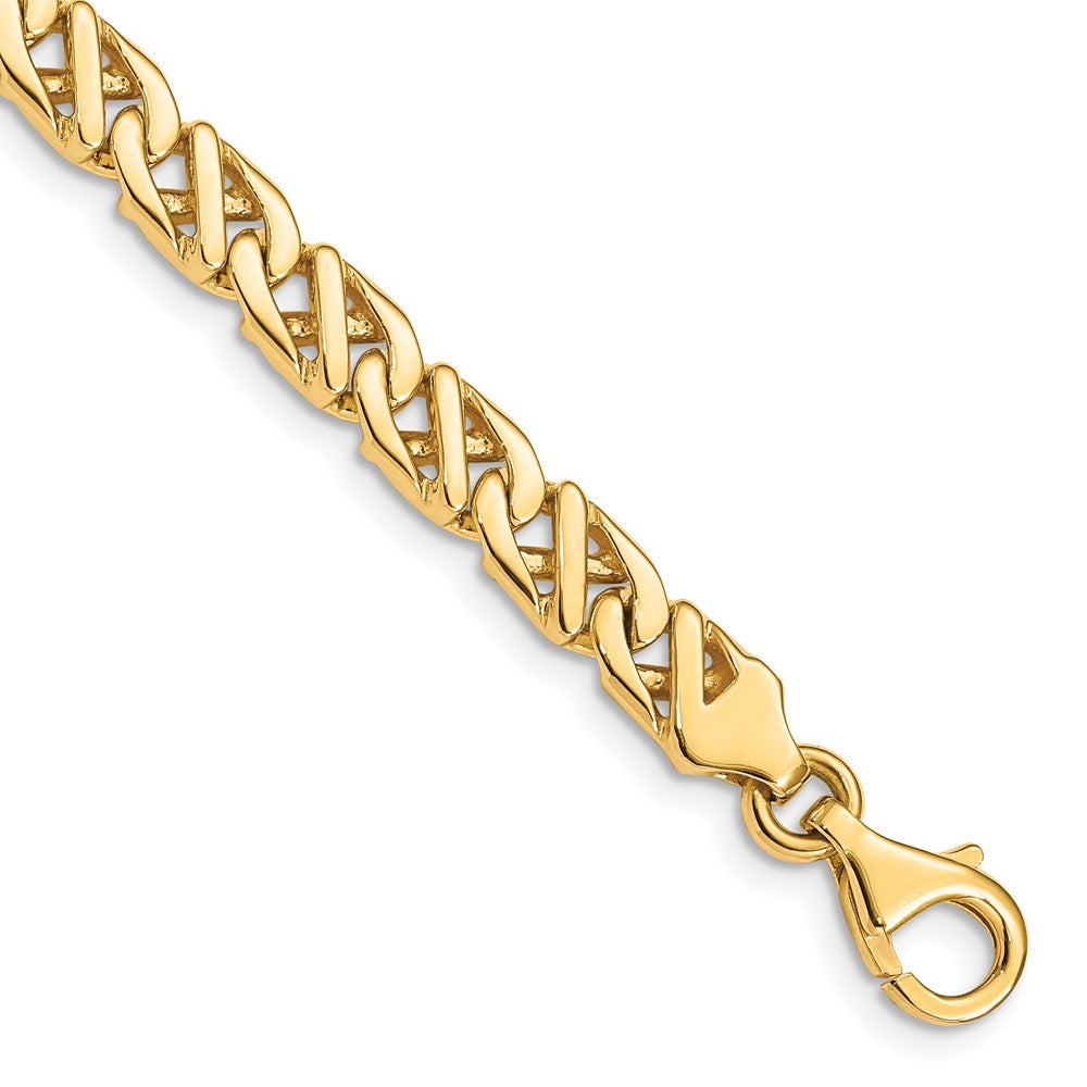 14K Hand Polished Fancy Link with Fancy Lobster Clasp Chain 6.1mm - Chains