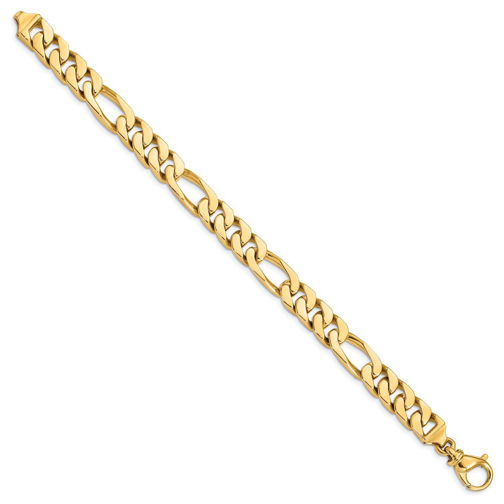 14K Hand Polished Fancy Link with Fancy Lobster Clasp Bracelet 9.2mm - Bracelets