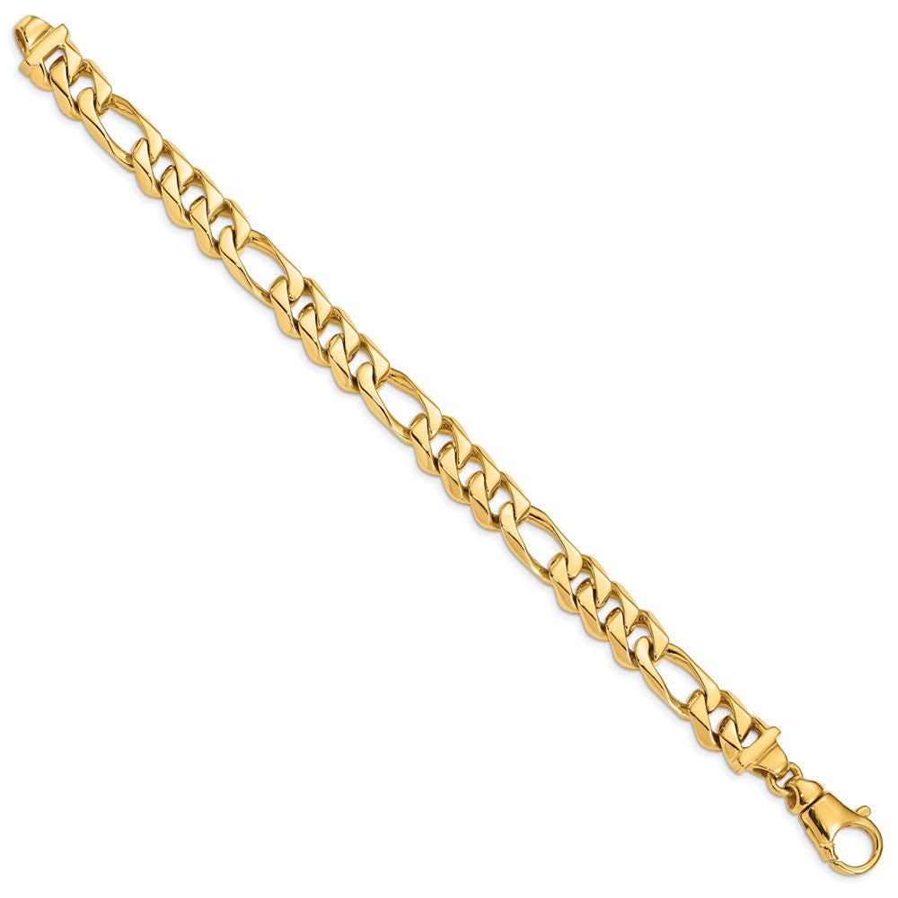14K Hand Polished Fancy Link with Fancy Lobster Clasp Bracelet 10.9mm - Bracelets