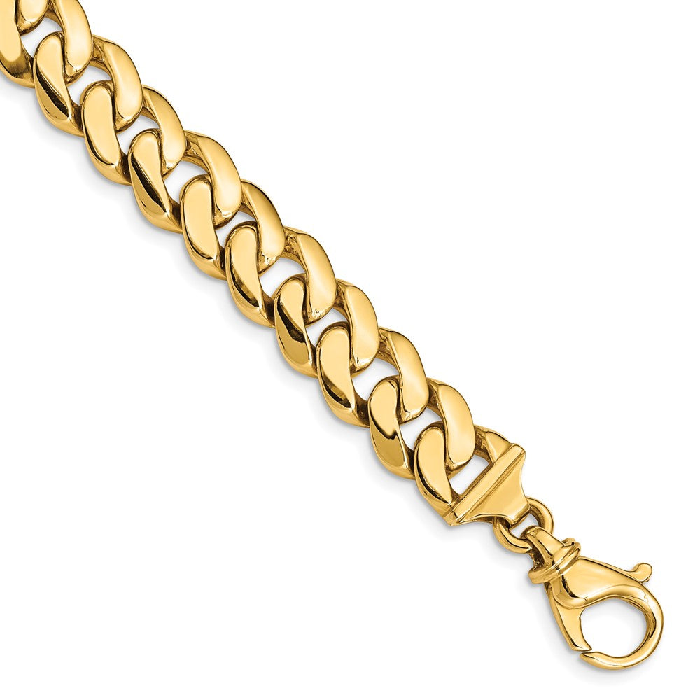 14K Two-tone Hand Polished Fancy Link with Fancy Lobster Clasp Bracelet 10.75mm - Bracelets