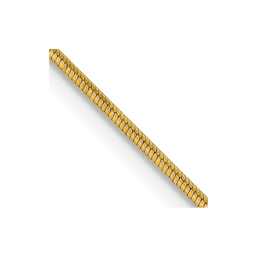 14K 24 inch .8mm Octagonal Snake with Lobster Clasp Chain