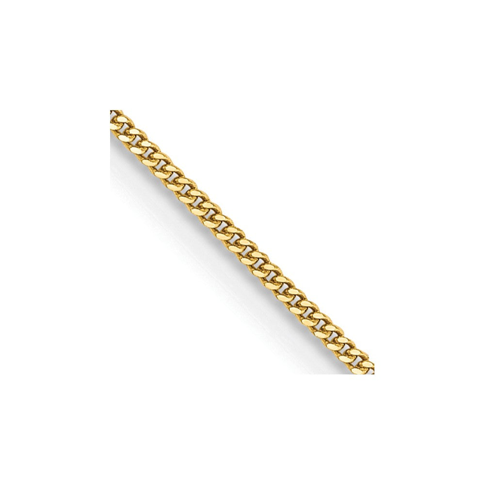 14K 18 inch .9mm Curb with Spring Ring Clasp Pendant Chain