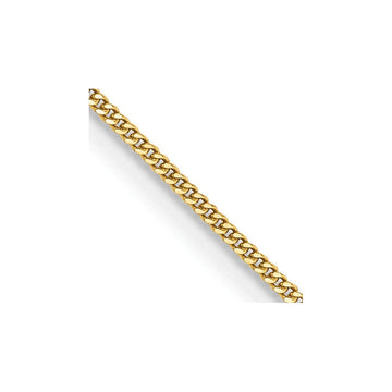 14K 16 inch .9mm Curb with Spring Ring Clasp Pendant Chain